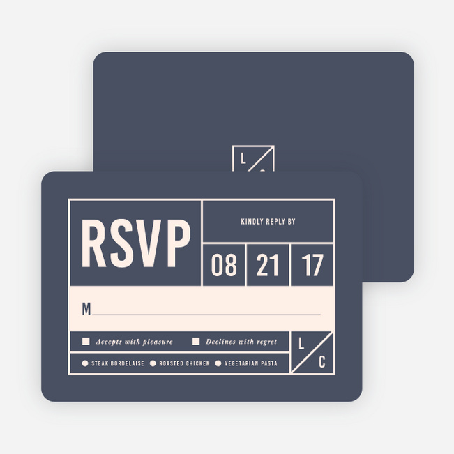 It’s a Date Wedding Response Cards - Blue