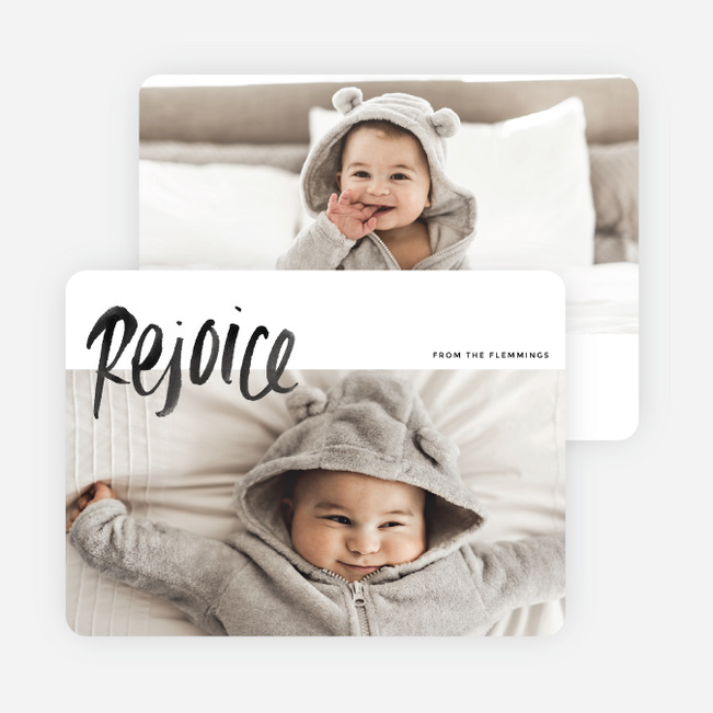 Photo First Holiday Cards - Black