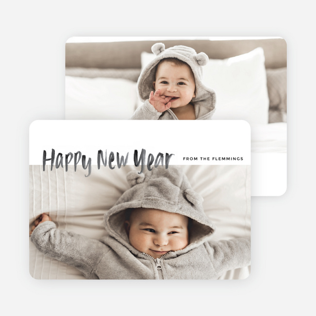 Photo Fun New Year Cards - Black