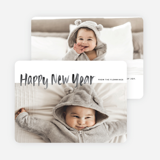 Photo Fun New Year Cards - Black