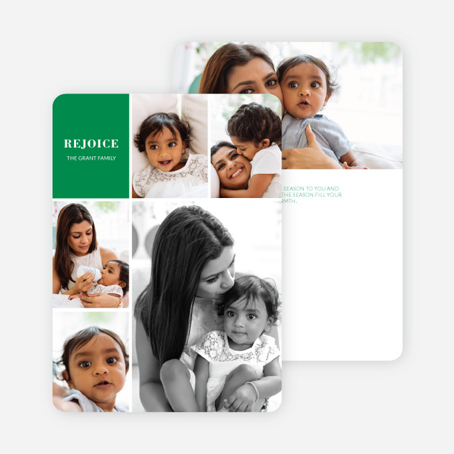 Rejoice in the Lord Christmas Photo Collage - Green