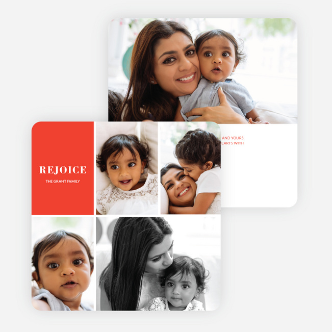 Rejoice in the Lord Christmas Photo Collage - Red