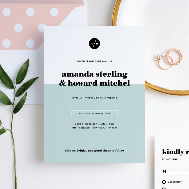 Sealed with a Ring Wedding Invitations - Blue