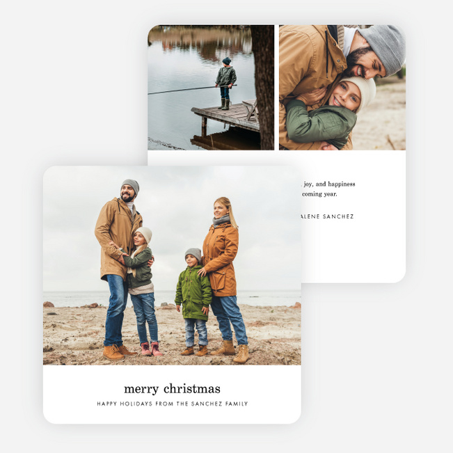 Simple Wish Family Photo Holiday Cards - Black