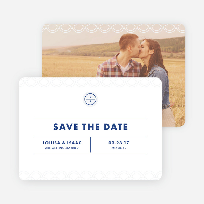 Vogue Imagination Wedding Save the Date Cards - Blue