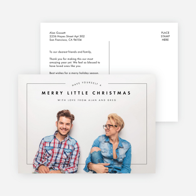 Merry Arc Christmas Cards - Black