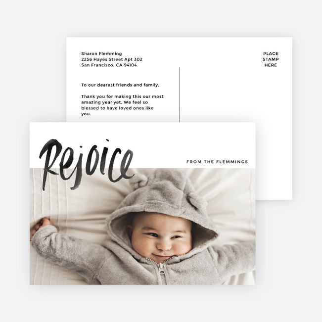 Photo First Christmas Cards - Black