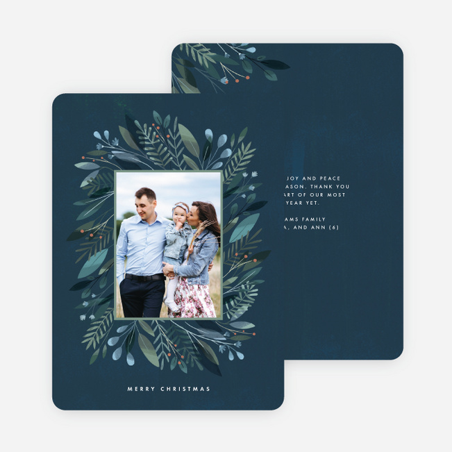 One Cool Wreath Christmas Cards - Blue