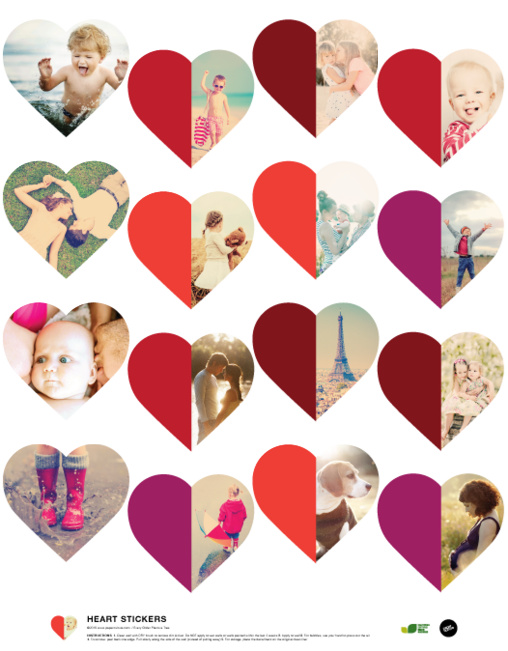 Hearts Abound: 16 Photo Wall Stickers | Paper Culture