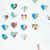 Hearts Abound: 16 Photo Wall Stickers - Blue