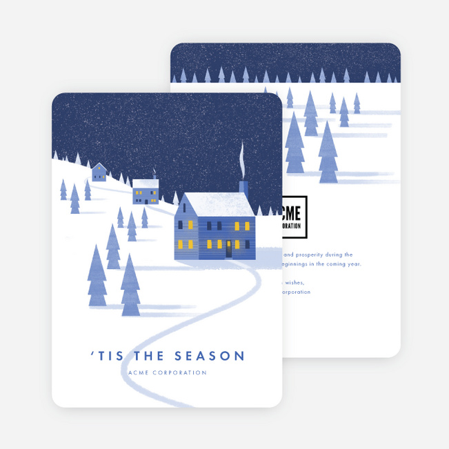 Winter Greetings Company Holiday Cards - Blue