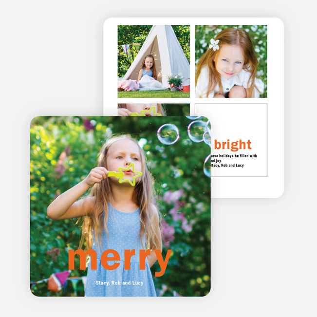 Big Wishes Holiday Christmas Cards - Orange