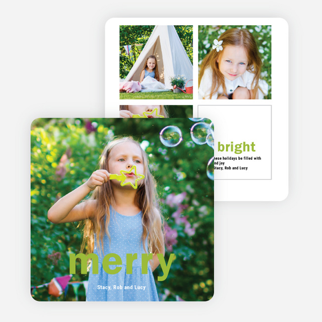 Big Wishes Holiday Christmas Cards - Green