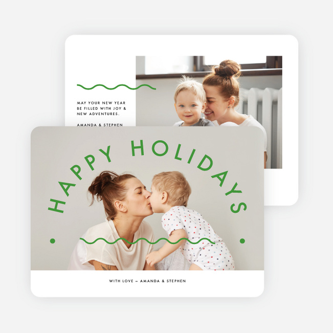 Happy Arc Holiday Cards - Green