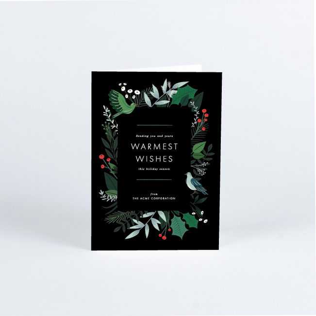 Lush Greenery Business and Corporate Holiday Cards - Multi