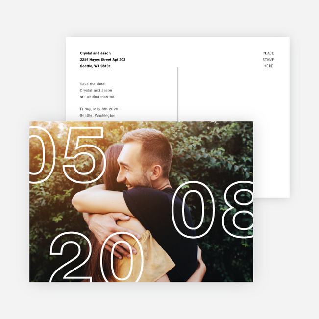 The Big Day Save the Date Cards - Black