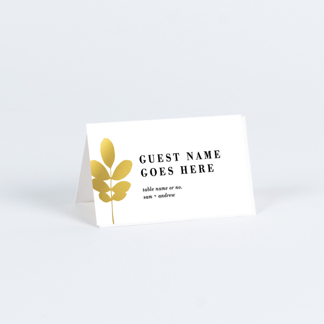 Botanical Outlines Wedding Name Cards & Place Cards - Yellow
