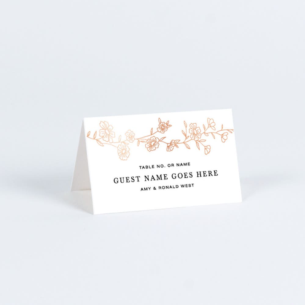 Elegant Roses Wedding Name Cards u0026 Place Cards | Paper Culture