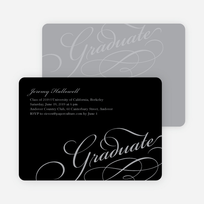 Graduation Script Invitations | Paper Culture