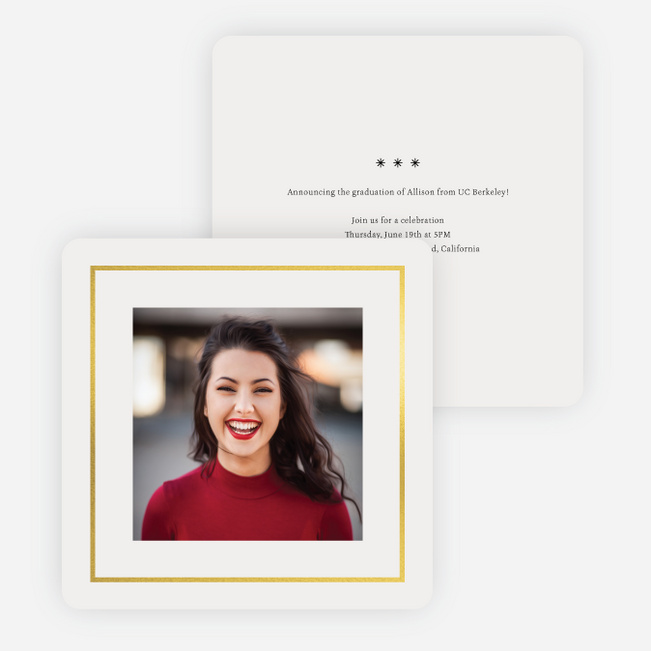 Foil Classic Moments Graduation Announcements - Yellow