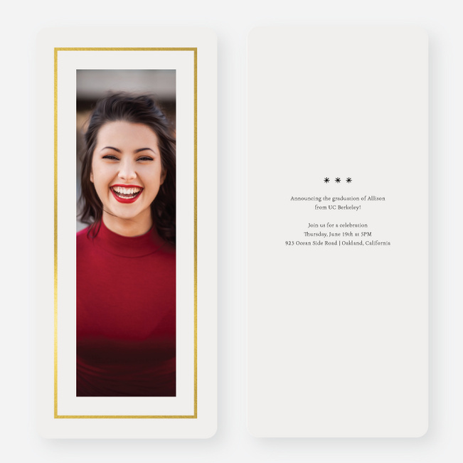 Foil Classic Moments Graduation Announcements - Yellow