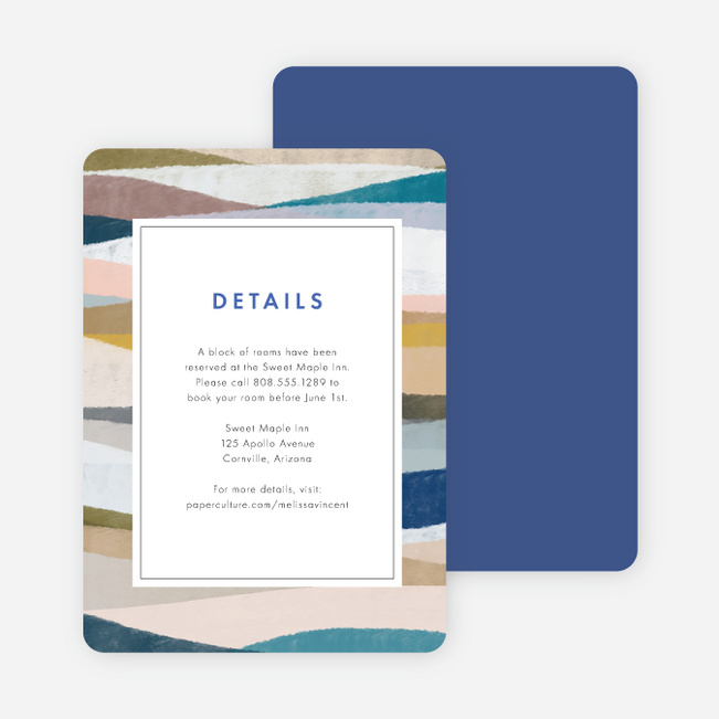 Painted Boundary Wedding Invitations Suites - Blue