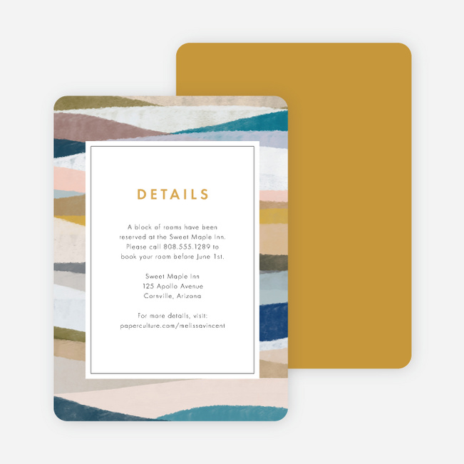 Painted Boundary Wedding Invitations Suites - Yellow