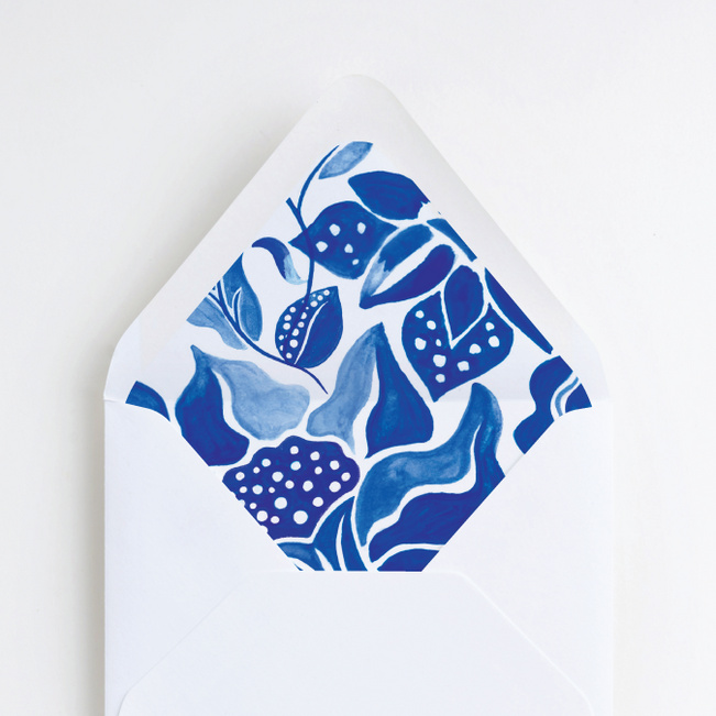 Beautiful Botanicals Wedding Liners - Blue