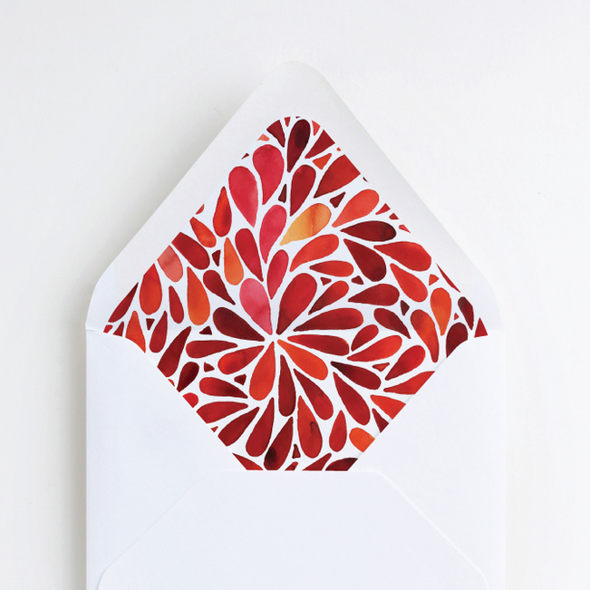 Burst of Romance Wedding Liners - Red