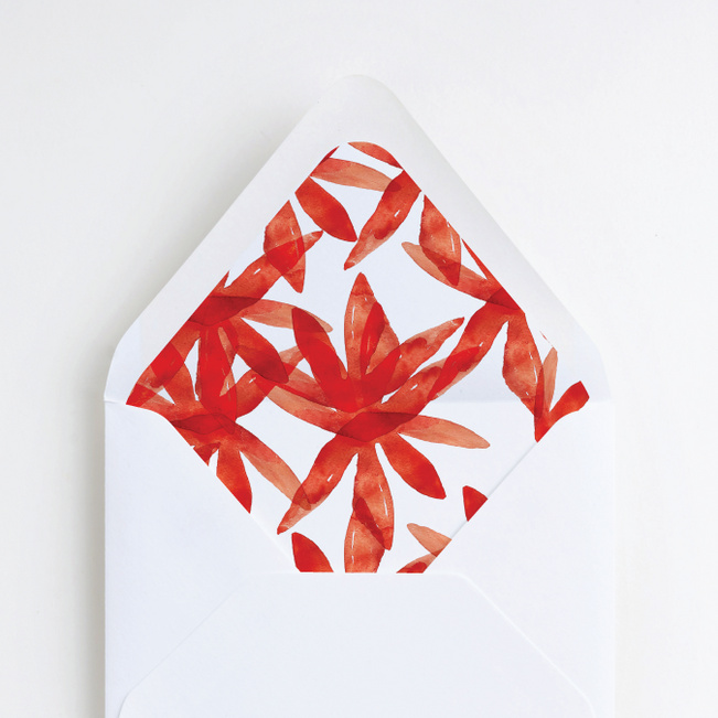 Floral Statement Wedding Liners - Red