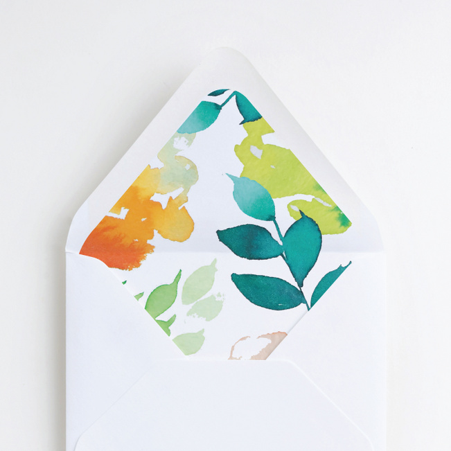 Springtime Watercolors Wedding Liners - Multi