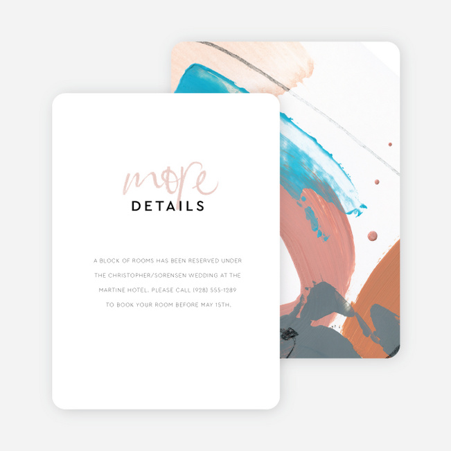 Abstract Beauty Wedding Invitations - Pink