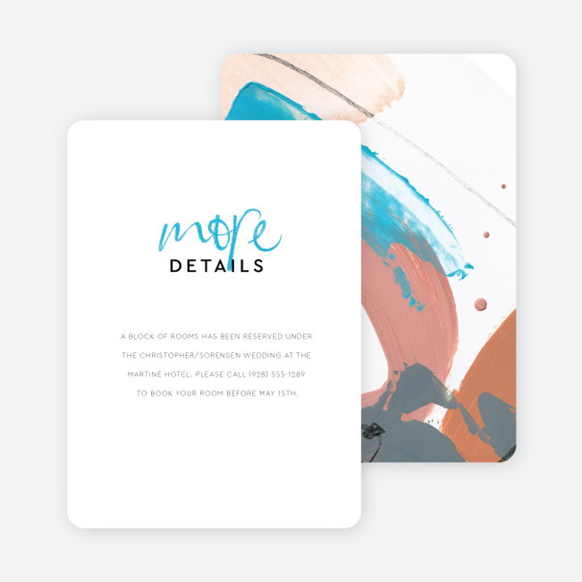 Abstract Beauty Wedding Invitations - Blue