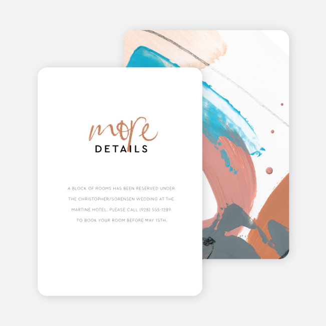 Abstract Beauty Wedding Invitations - Brown