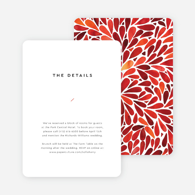 Burst of Romance Wedding Invitation Suites - Red