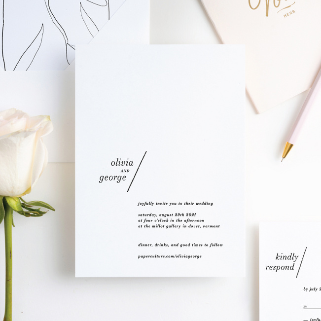 Delicate Details Wedding Invitations - White
