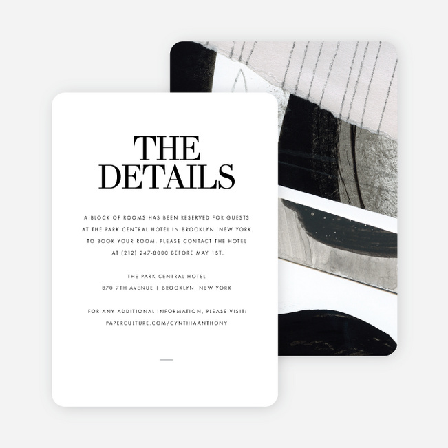 Dramatic Flair Wedding Invitation Suites - Black