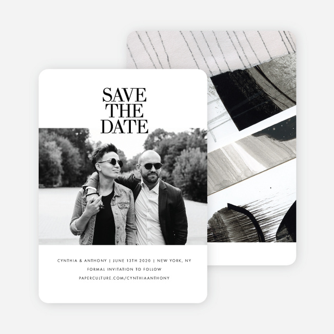 Dramatic Flair Wedding Invitation Suites - Black