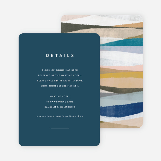 Earthy Waves Wedding Invitations - Blue