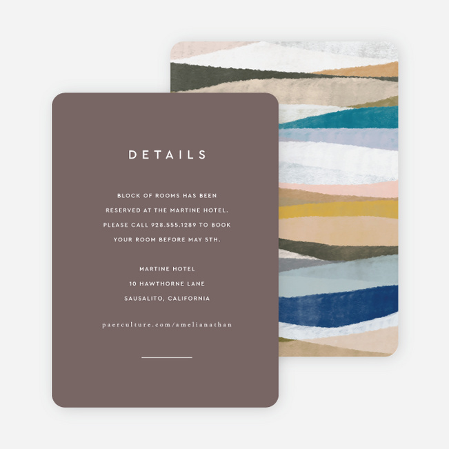 Earthy Waves Wedding Invitations - Brown