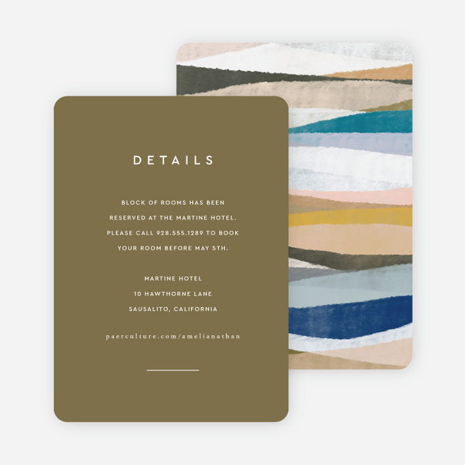 Earthy Waves Wedding Invitations - Green