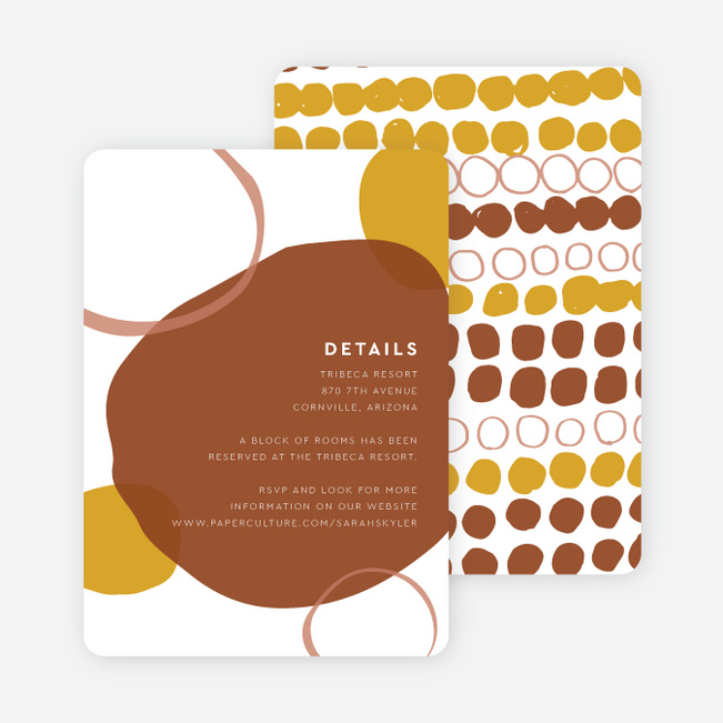 Natural Shapes Wedding Invitation Suites - Yellow