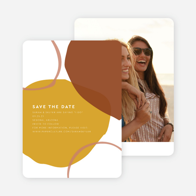 Natural Shapes Wedding Invitation Suites - Yellow