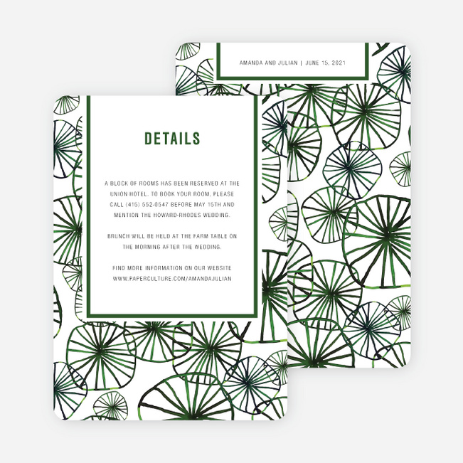 Organic Circles Wedding Invitations - Green