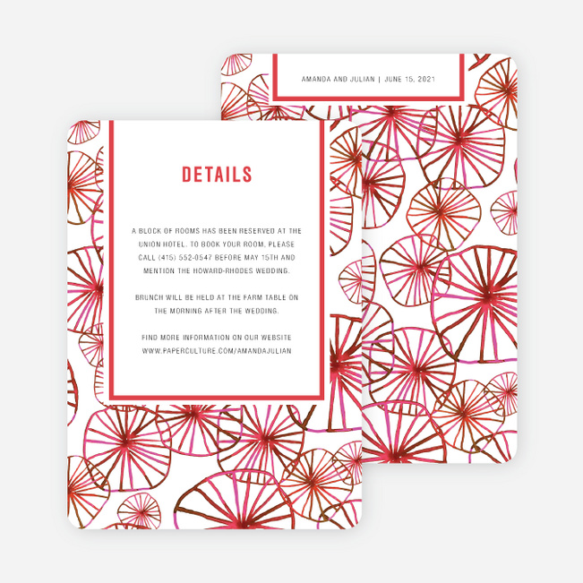Organic Circles Wedding Invitations - Red