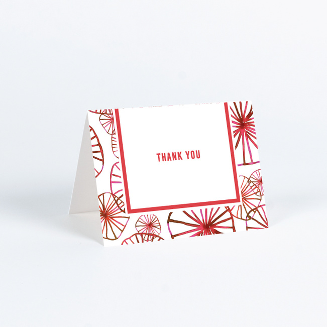 Organic Circles Wedding Invitations - Red