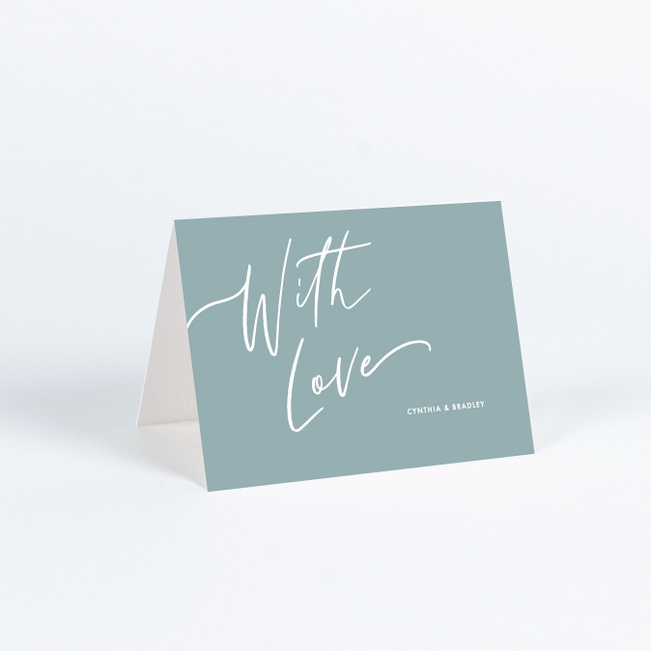 Relaxed Script Wedding Invitations - Blue