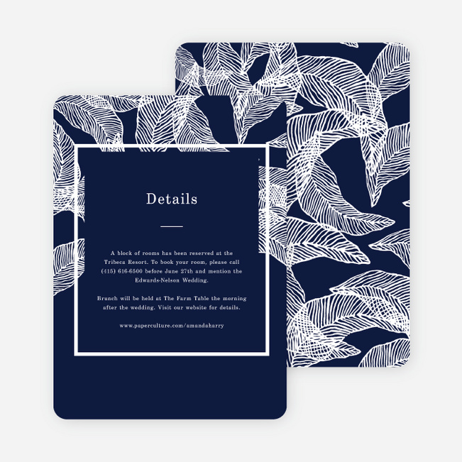 Textile Inspired Wedding Invitation Suites - Blue