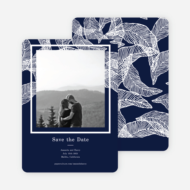 Textile Inspired Wedding Invitation Suites - Blue