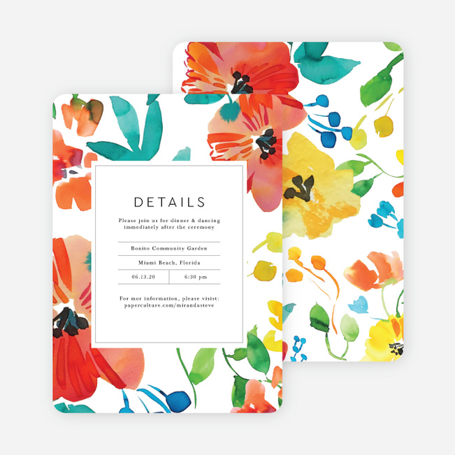 Tropical Celebration Wedding Invitations - Multi